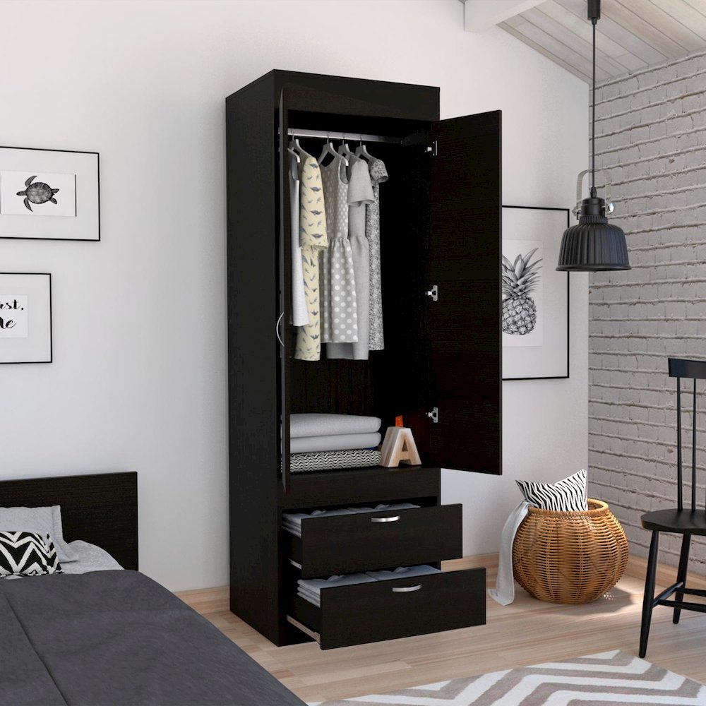 Garage Storage Cabinet Black MDF. Picture 5