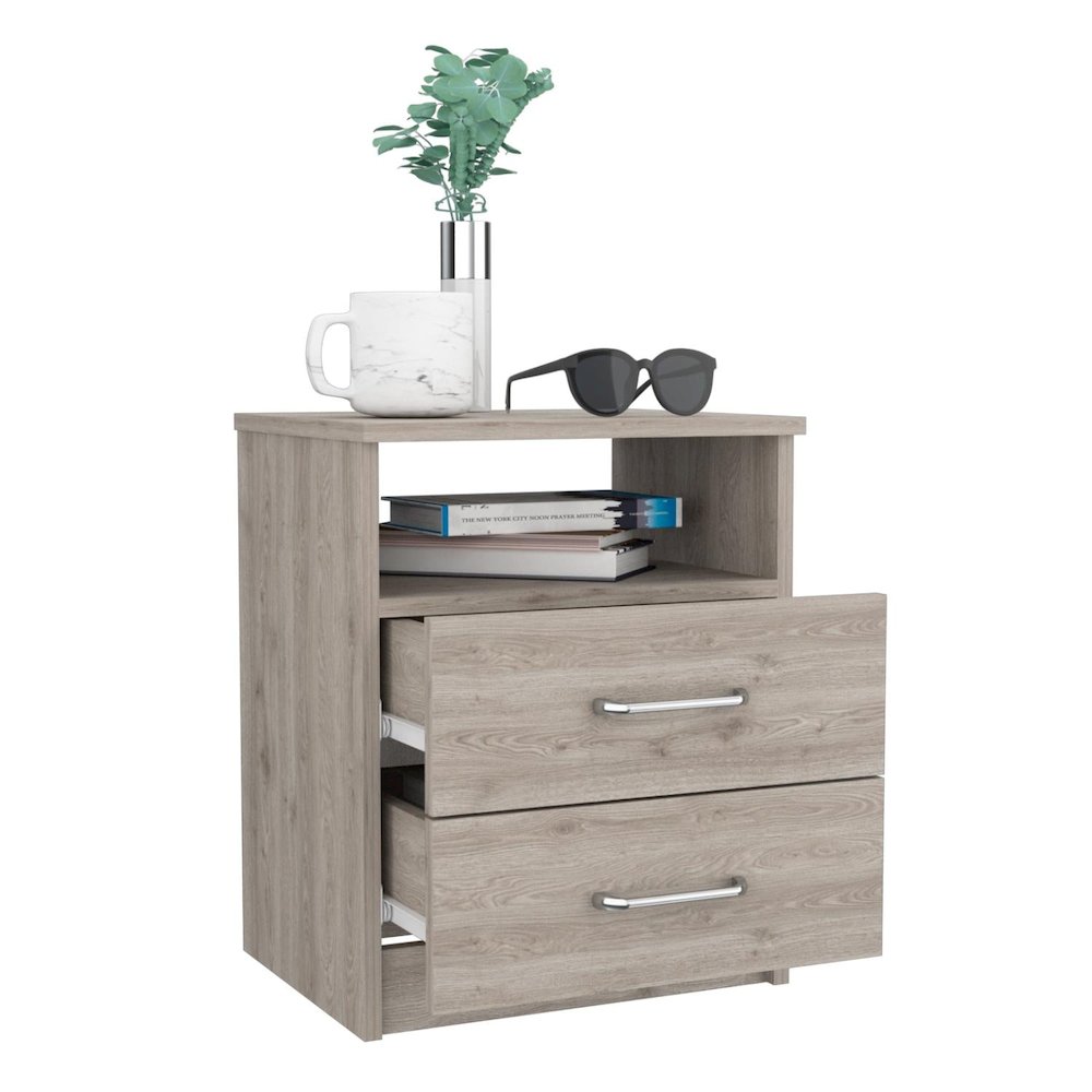 Napoles Nightstand Light Gray MDF. Picture 2