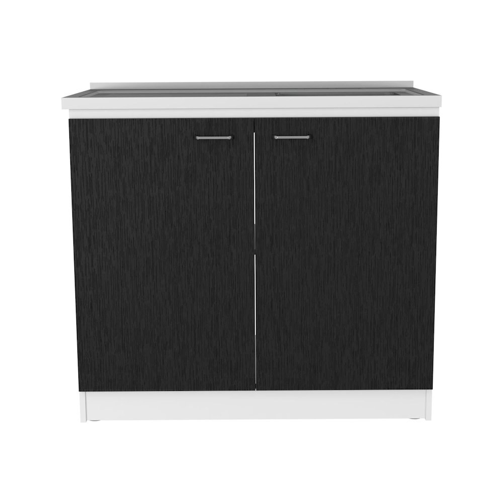 Manhattan L Bar Cabinet Light Gray MDF. Picture 1