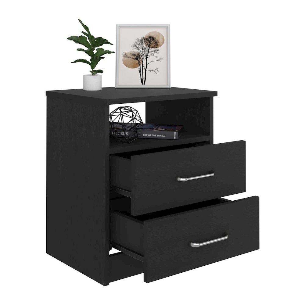 Napoles Nightstand Black MDF. Picture 2