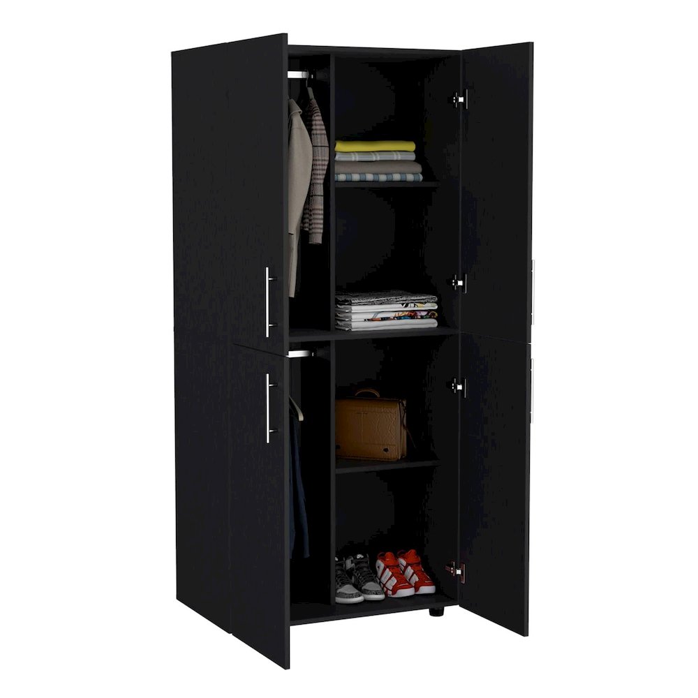 Hazel Armoire Black MDF. Picture 2