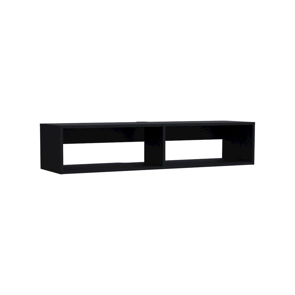Rockwood Floating TV Stand Black MDF. Picture 4