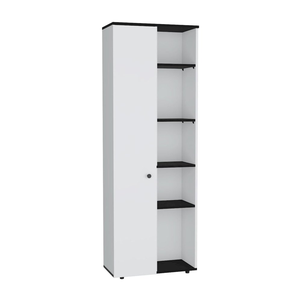 Hoyt Multistorage Kitchen Pantry White/Black MDF. Picture 1