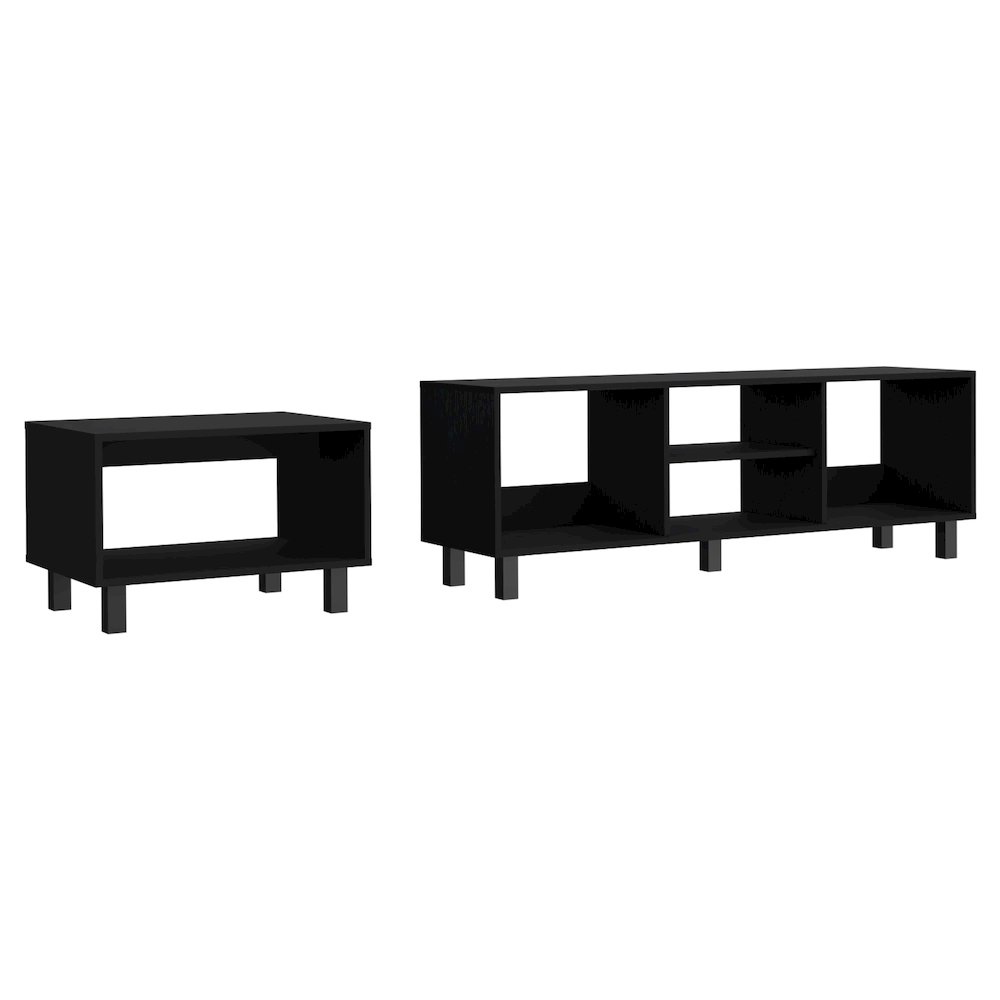 Eclipse 2 pc Living Room Set Black MDF. Picture 4