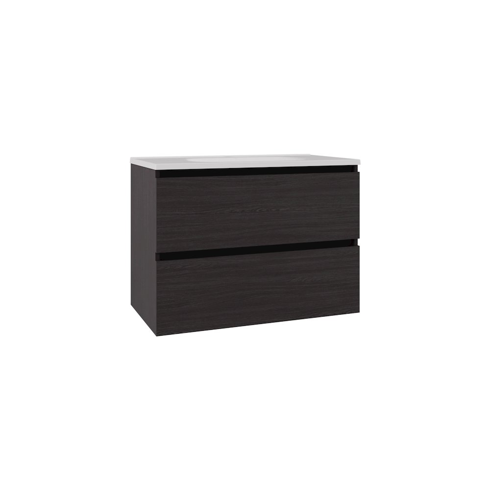 Tuhome Bathroom Cabinet Opalo  Black MDF. Picture 1