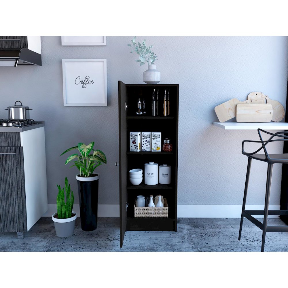Belleria Pantry Black MDF. Picture 5