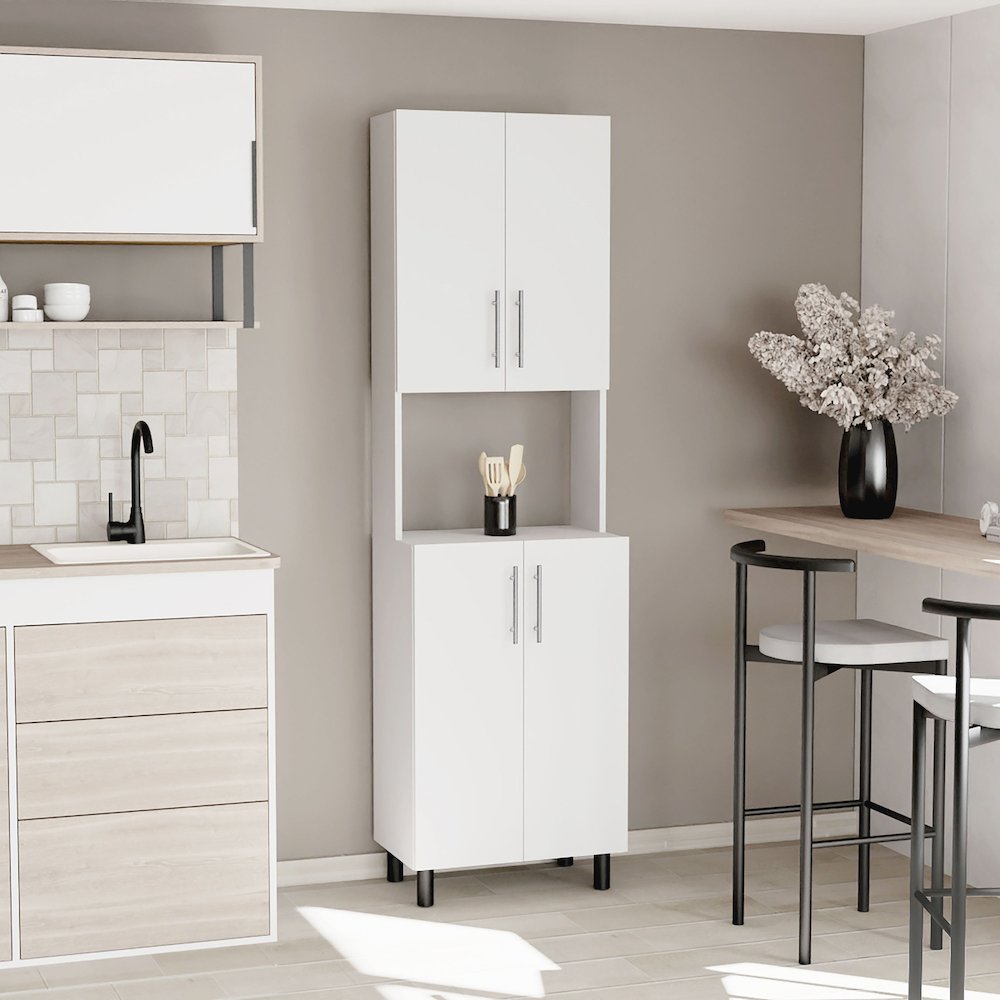 Linden Kitchen Pantry White MDF. Picture 4