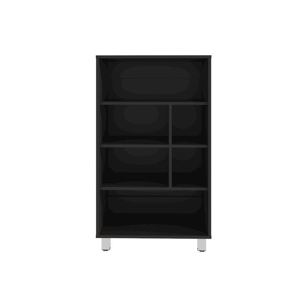 Bellagio 40" Tall Bookcase Black MDF. Picture 2