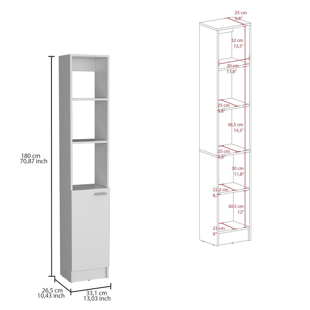Parks Linen Cabinet White MDF. Picture 4