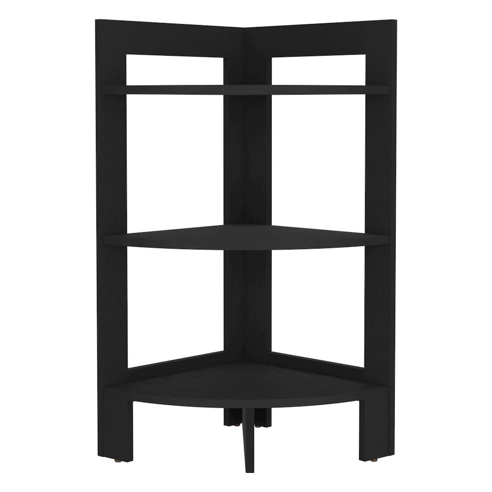 Riga Corner Side Table Black Wengue MDF. Picture 1