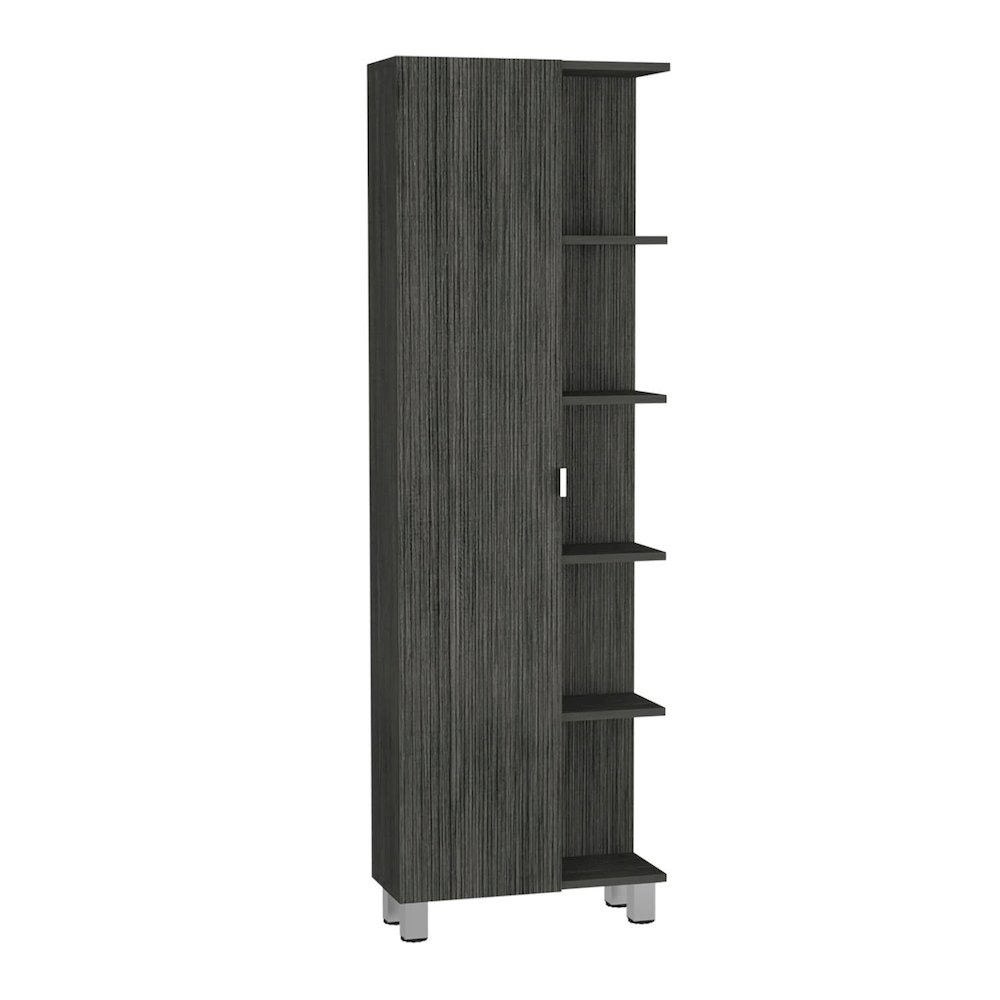 Urano Linen Cabinet Smokey Oak MDF. Picture 1