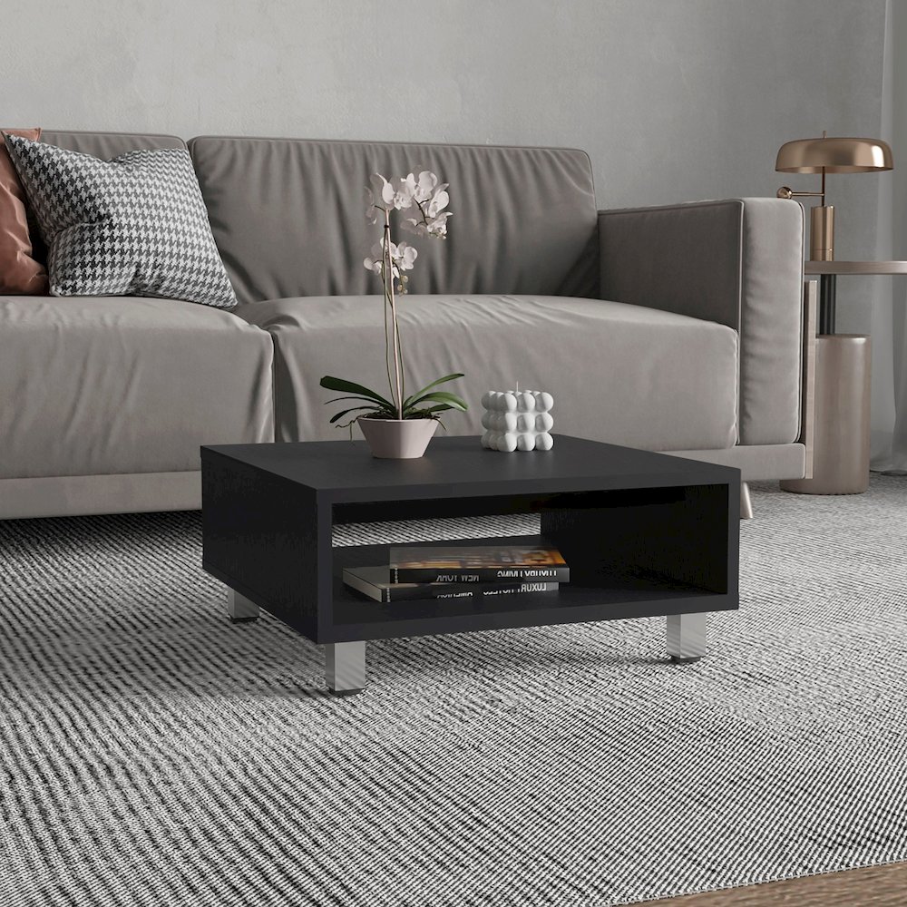Eclipse Low Coffe Table Black MDF. Picture 3