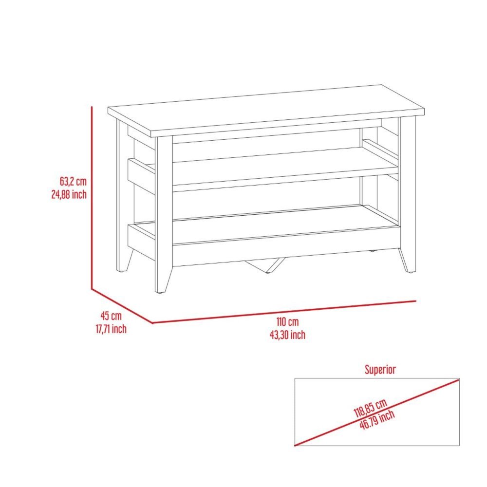 Letna Two Drawer Dresser Black MDF. Picture 4