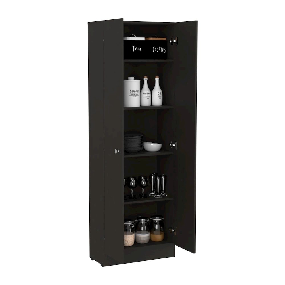 Multistorage Pantry Black MDF. Picture 2