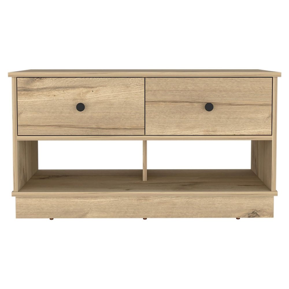 Hamilton Storage Bench Light Oak MDF. Picture 1