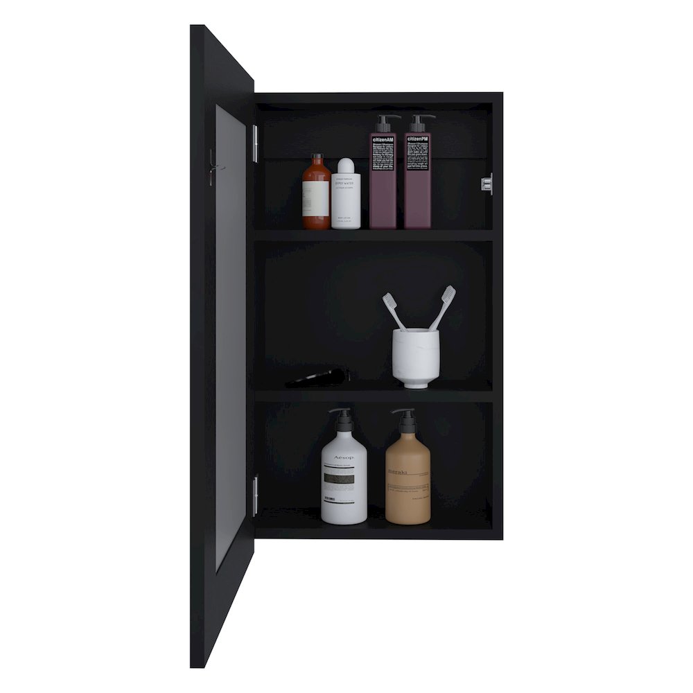 Juno Medicine Cabinet Black Wengue MDF. Picture 5