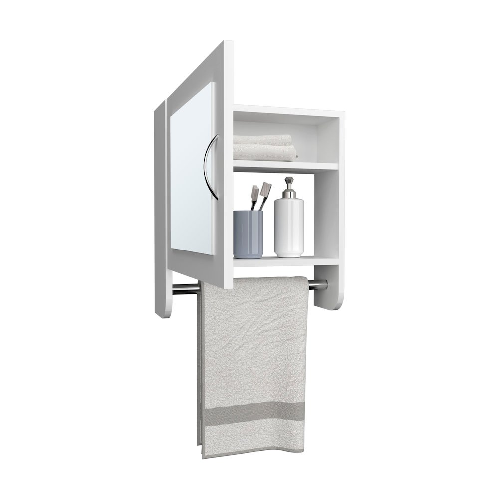 BOTIQ Medicine Cabinet White MDF. Picture 1