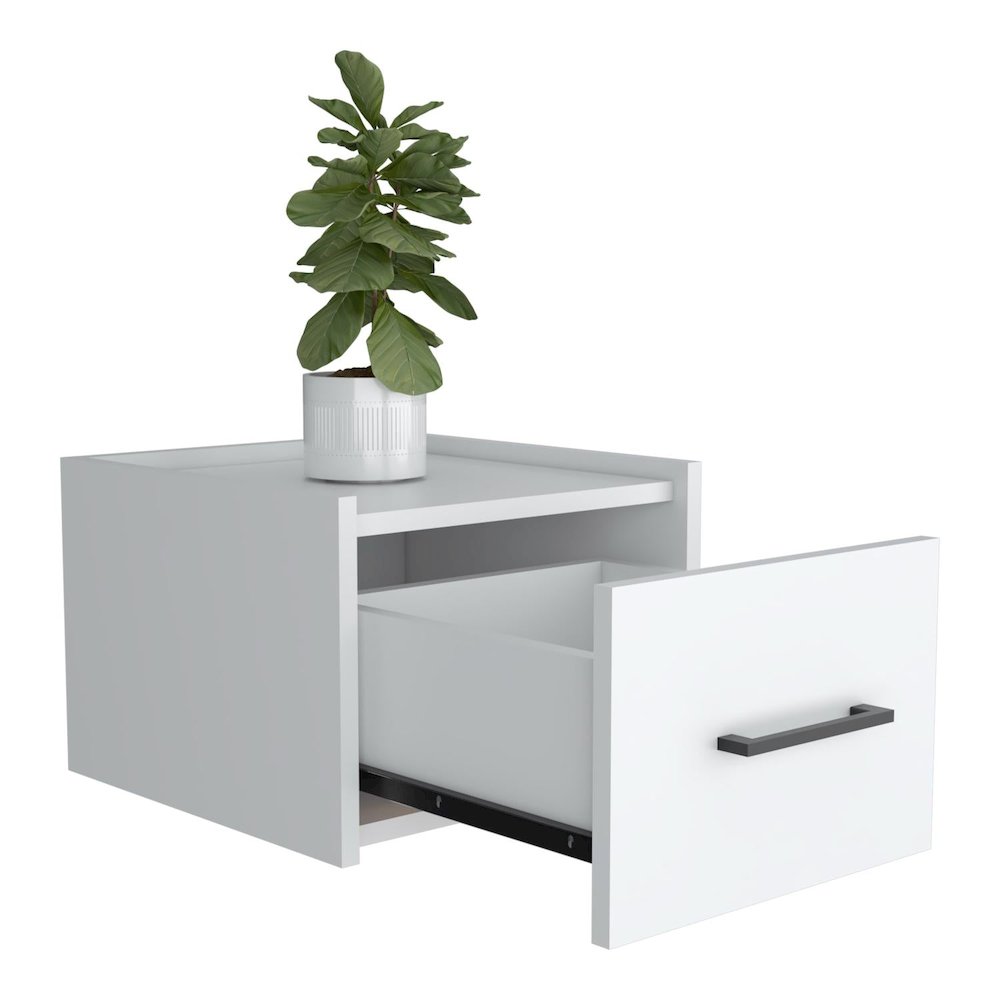 Boa Floating Nightstand White MDF. Picture 2