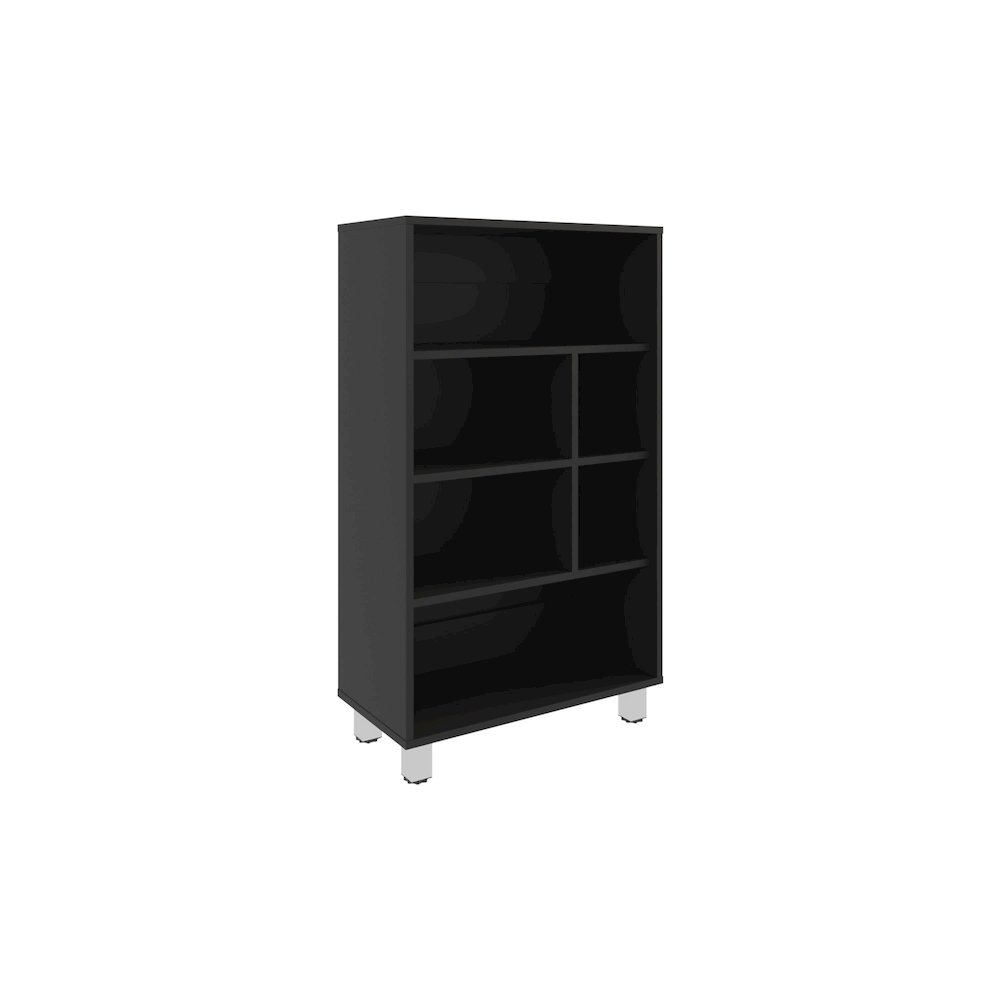 Bellagio 40" Tall Bookcase Black MDF. Picture 1