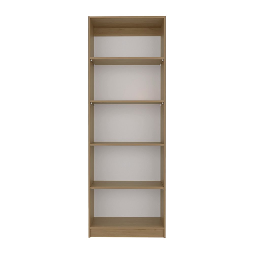 Home 4 Shelves Bookcase  Natural Oak MDF. Picture 1