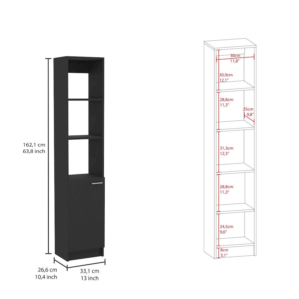 Jaspe Mirror Medicine Cabinet Black MDF. Picture 4