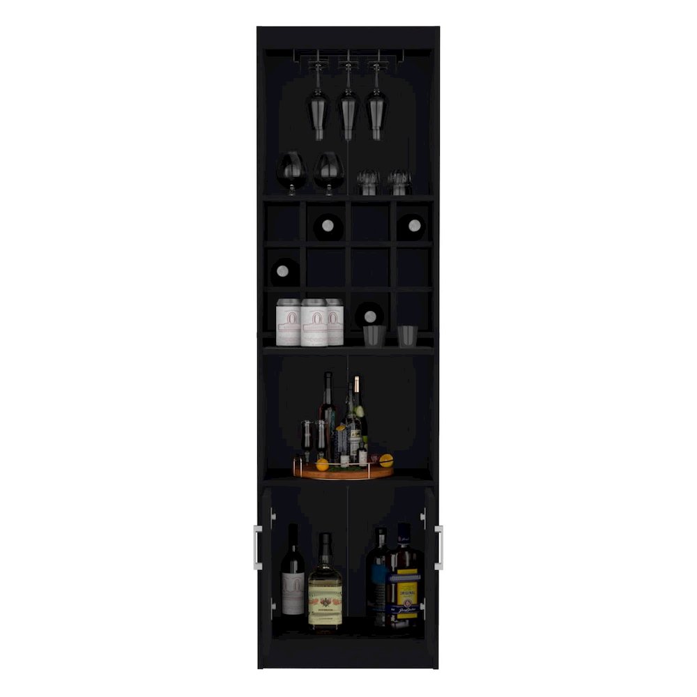 Kevil Bar Cabinet Black MDF. Picture 2