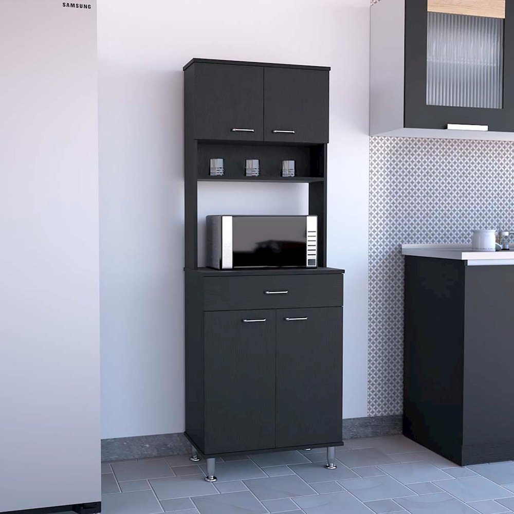 Della 60 Pantry Black MDF. Picture 3