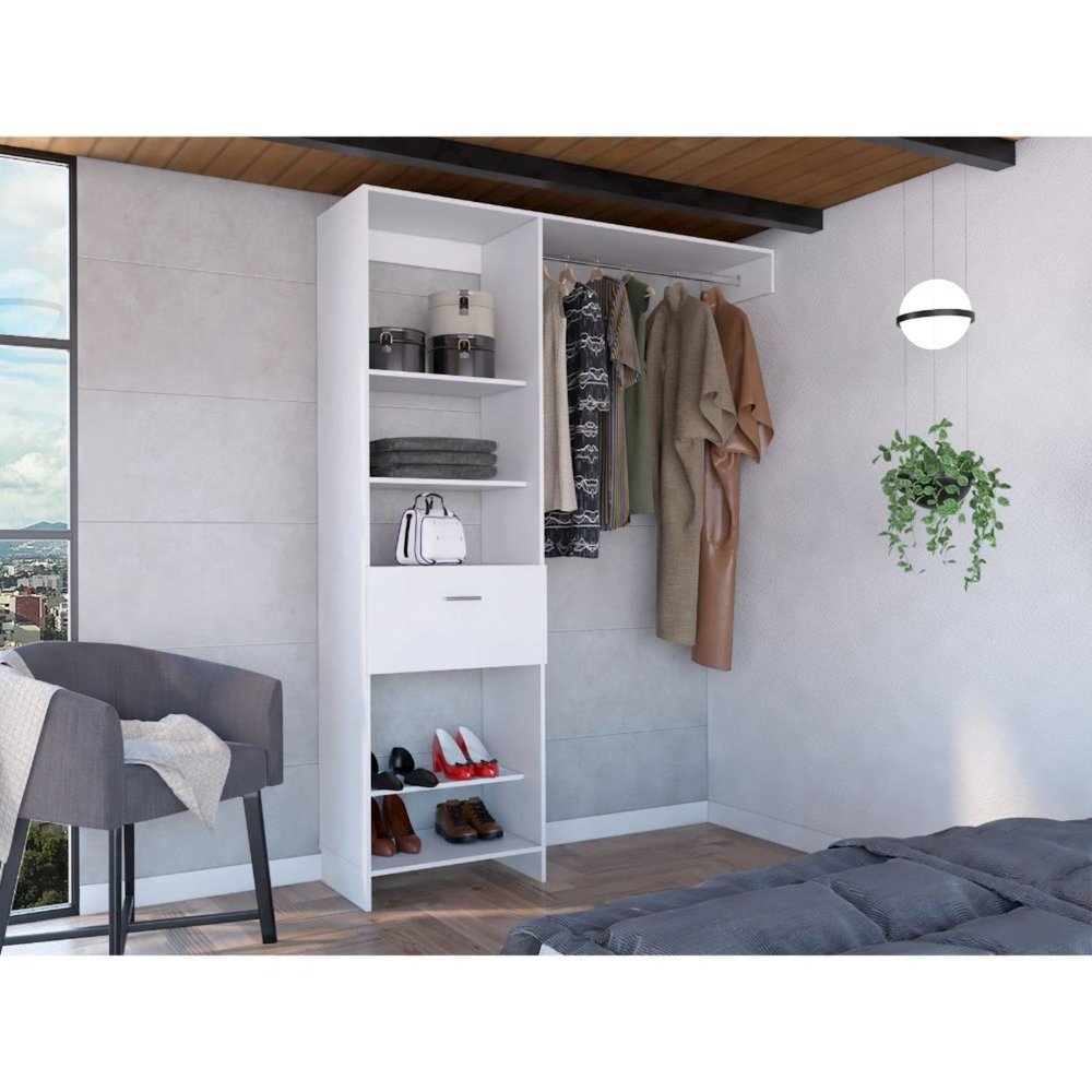 Manchester 150 Closet System White MDF. Picture 3
