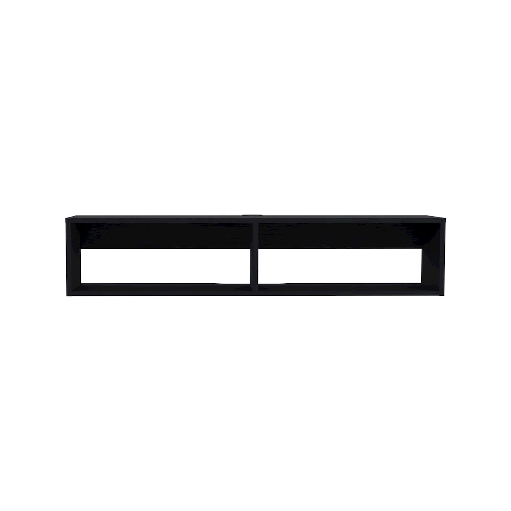 Rockwood Floating TV Stand Black MDF. Picture 2