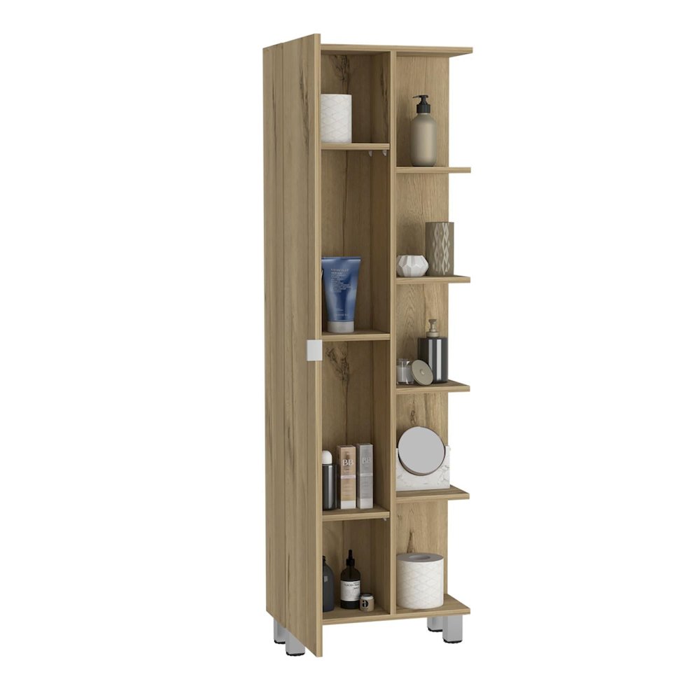 Urano Linen Cabinet Light Oak MDF. Picture 2