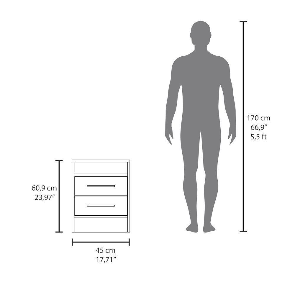 Greter Nightstand White MDF. Picture 3
