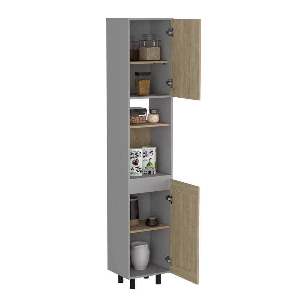 Hassel Kitchen Pantry Cabinet Light Pine MDF. Picture 2