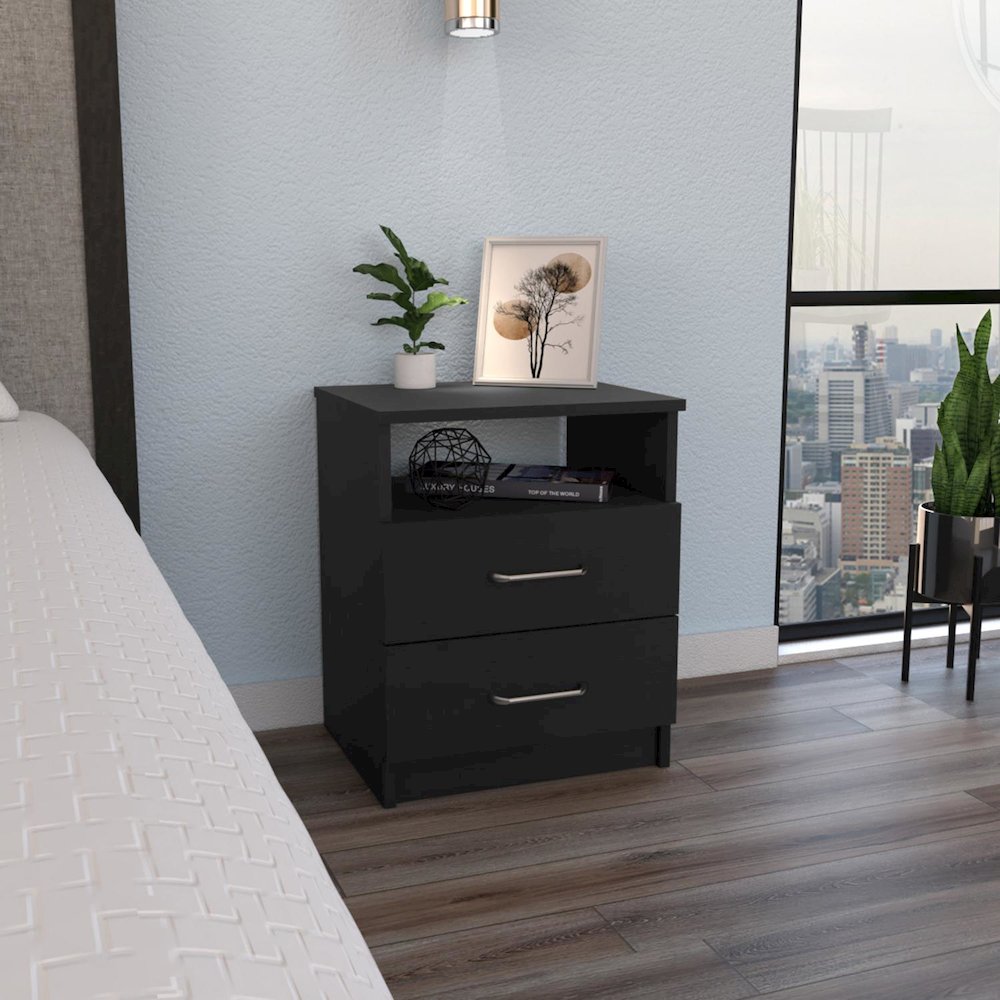 Napoles Nightstand Black MDF. Picture 3