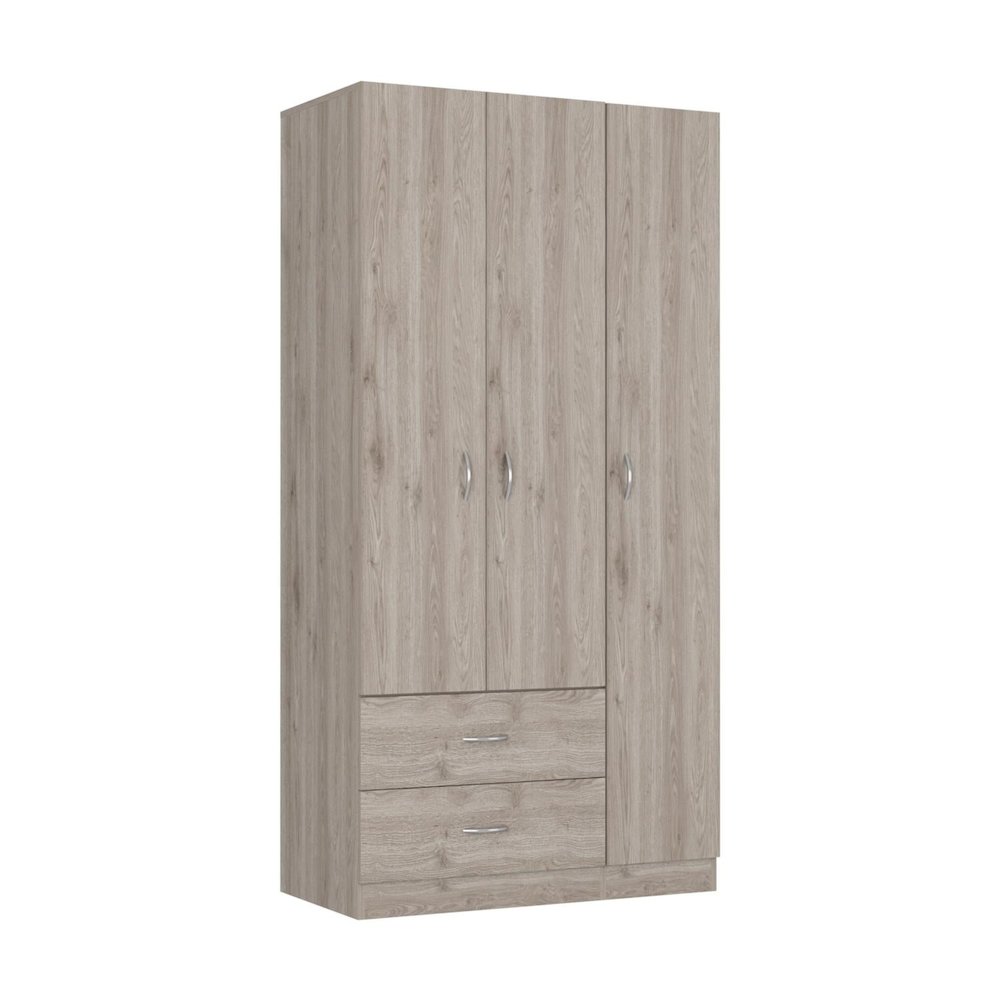 Austral Three Door Armoire Light Gray MDF. Picture 1