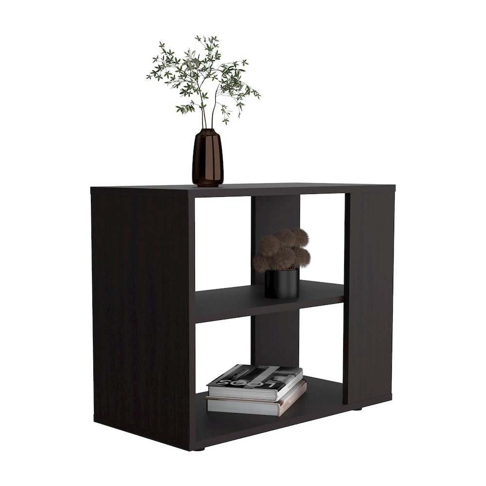 Garden Side Table Black Wengue MDF. Picture 5