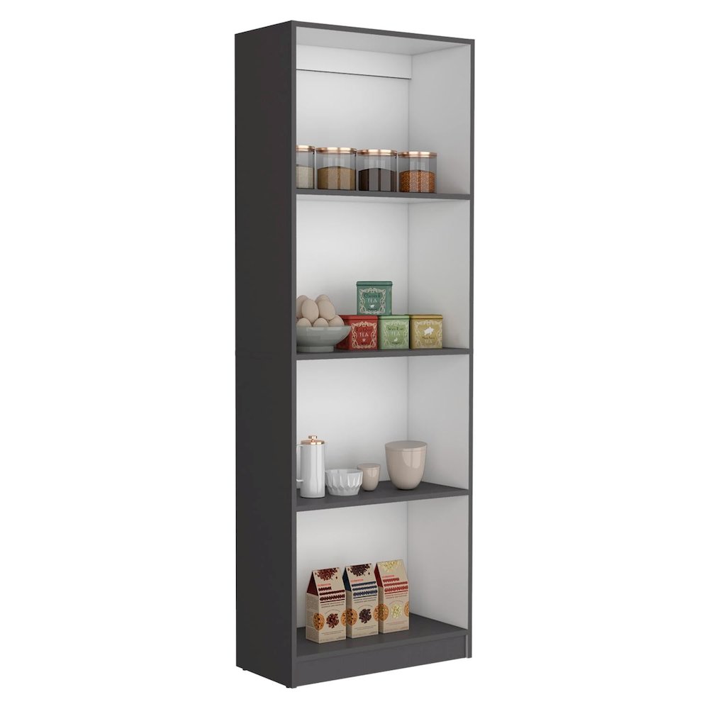 Home Bookcase Matt Gray / White MDF. Picture 2