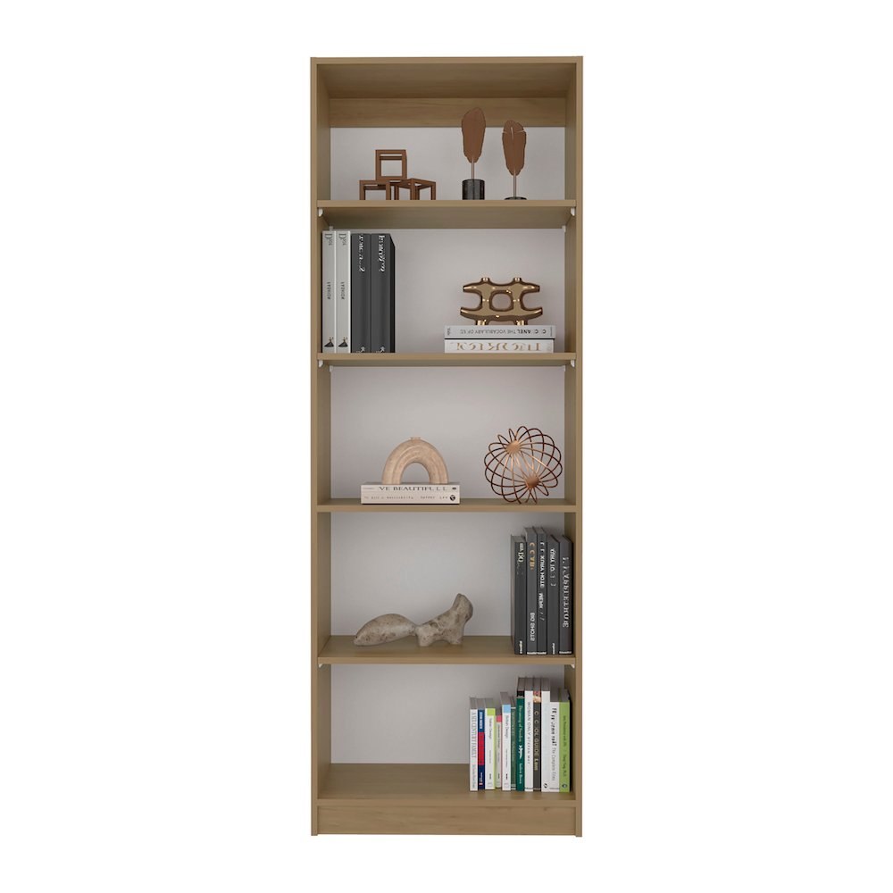 Home 4 Shelves Bookcase  Natural Oak MDF. Picture 5