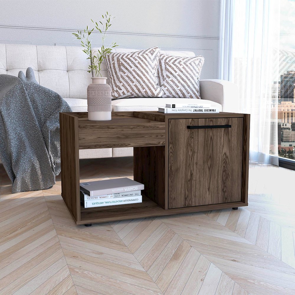 Lyon Coffee Table Dark Walnut MDF. Picture 3