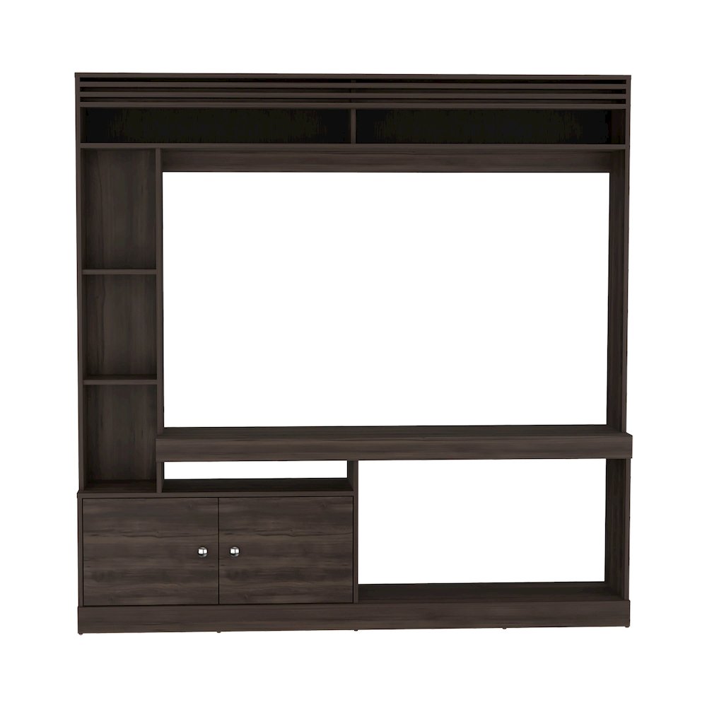 Dante Entertainment Center Dark Walnut MDF. Picture 2
