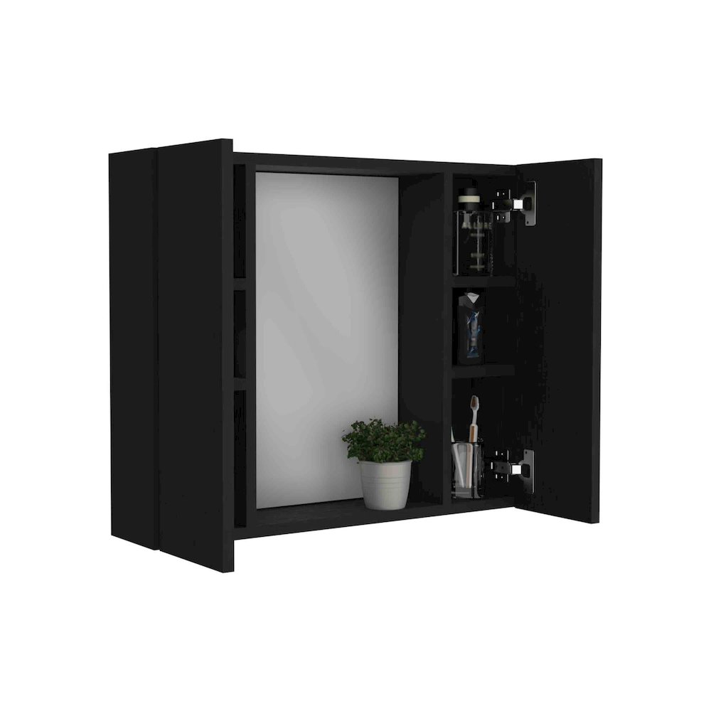 Medicine Cabinets Black MDF. Picture 2