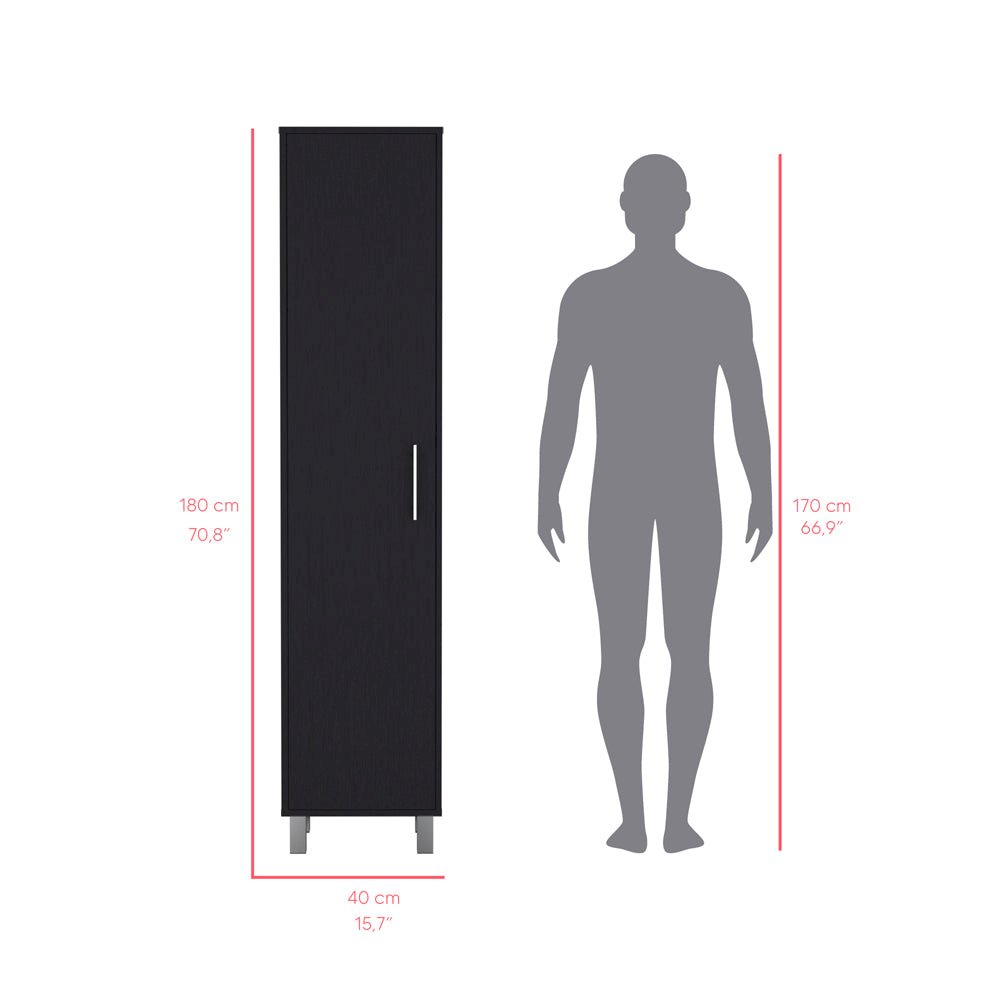 Laska Storage Cabinet Black MDF. Picture 5
