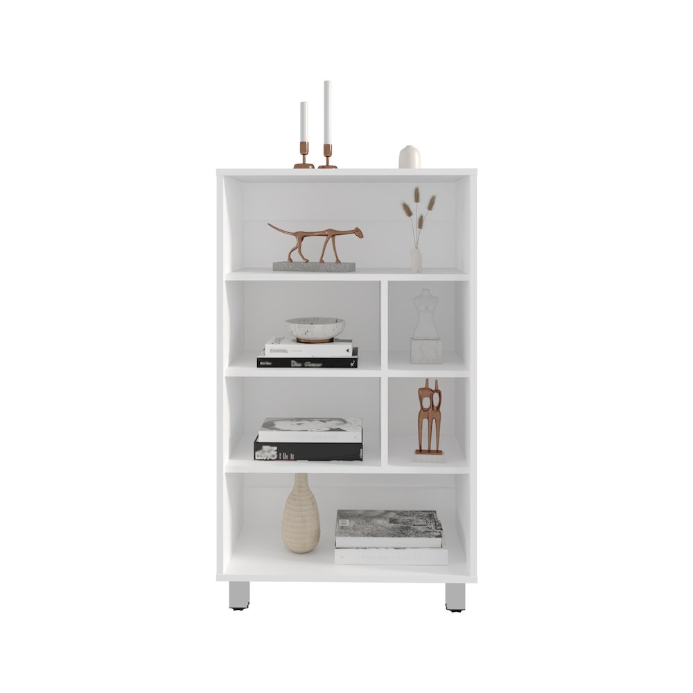 Bellagio 40" Tall Bookcase White MDF. Picture 2