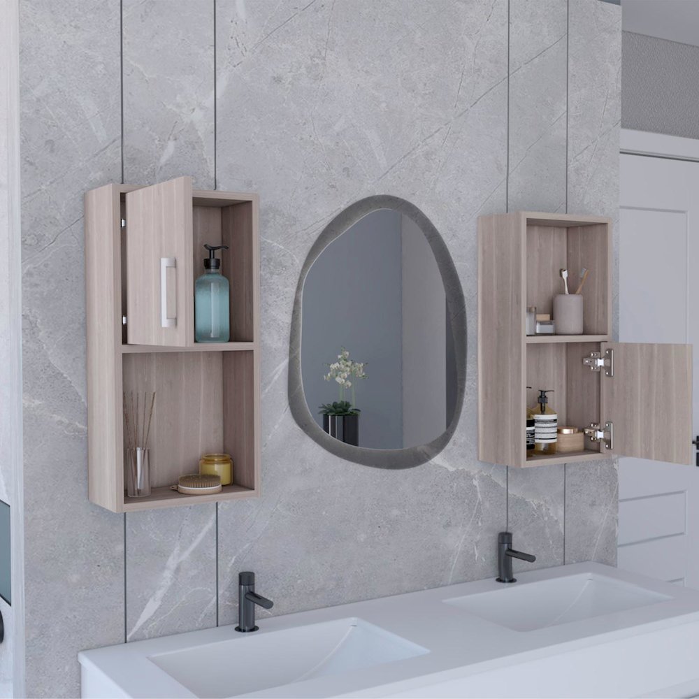 Oba Medicine Cabinet White Oak MDF. Picture 5