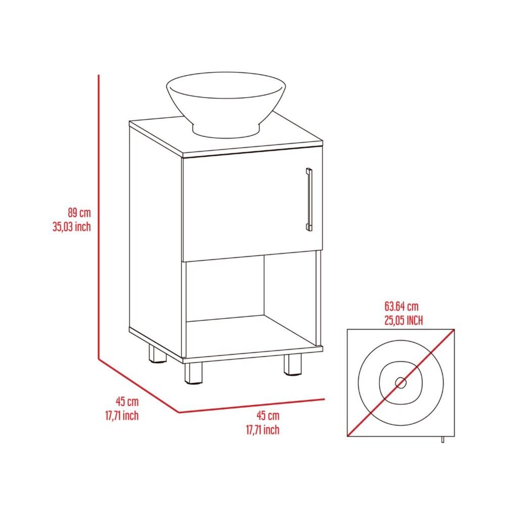 Gouda 18" Bathroom Vanity Black MDF. Picture 4