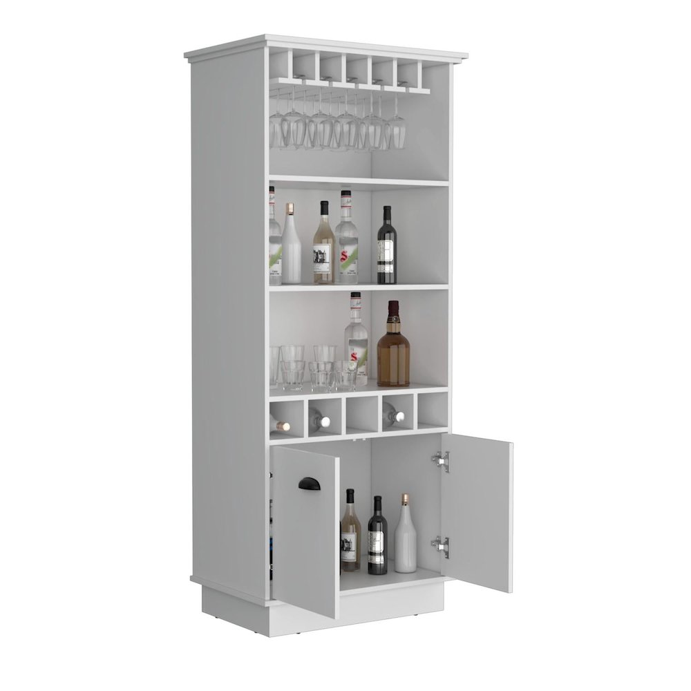 Dundee Bar Cabinet White MDF. Picture 2