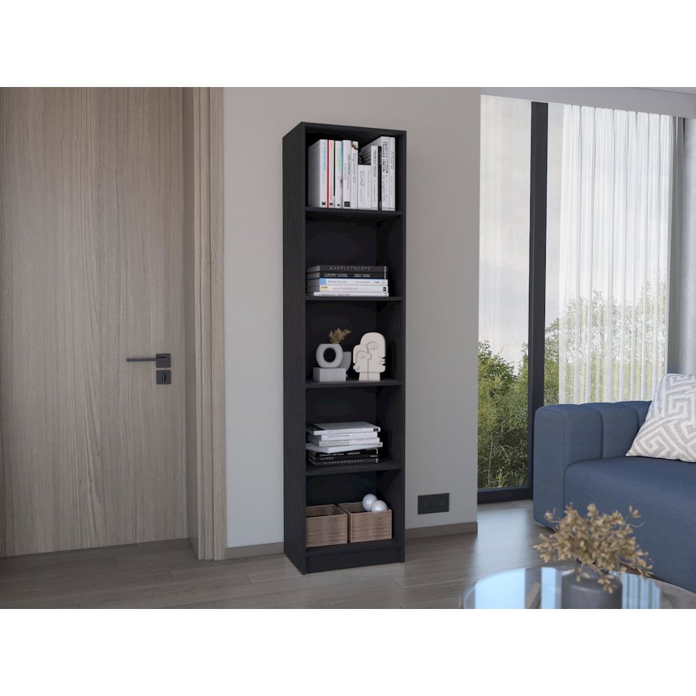 Home Xs Bookcase Black MDF. Picture 3