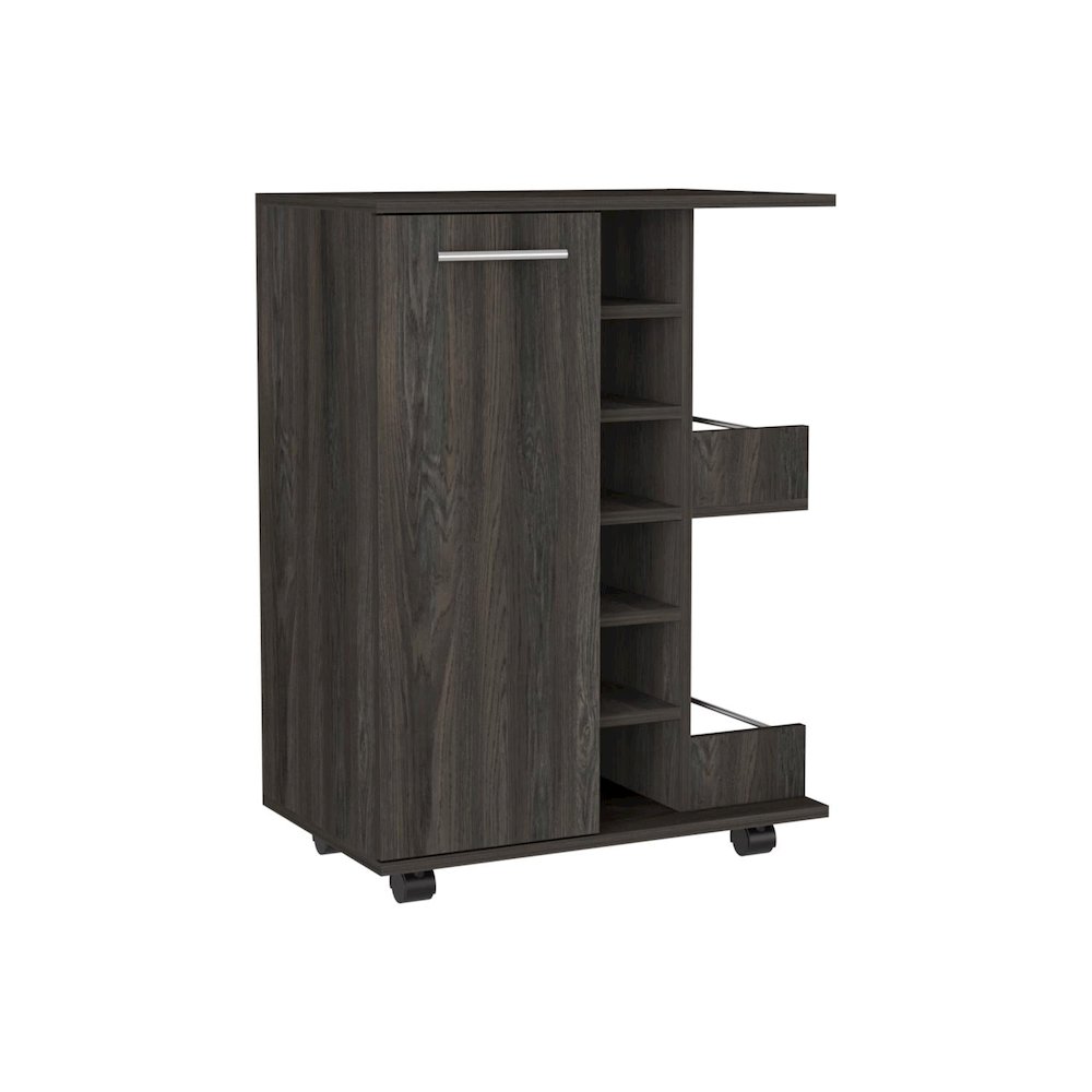 Bar Cart Espresso MDF. Picture 1