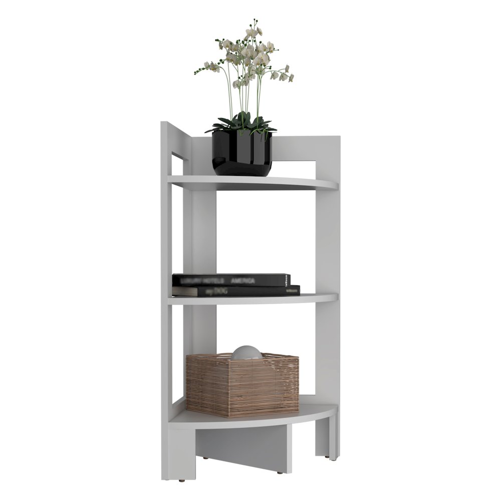 Riga Corner Side Table White MDF. Picture 1