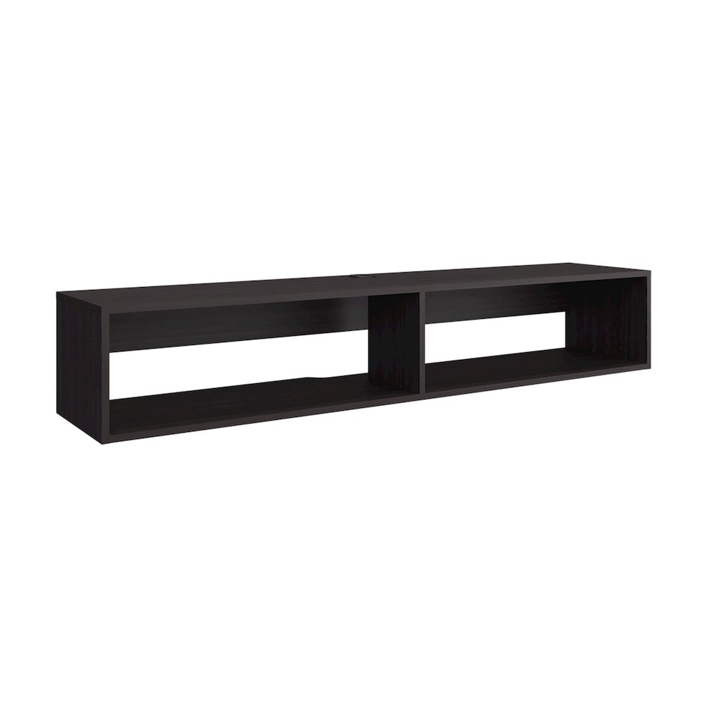 Eco Floating 59" Wide Tv Stand Dark Walnut MDF. Picture 1