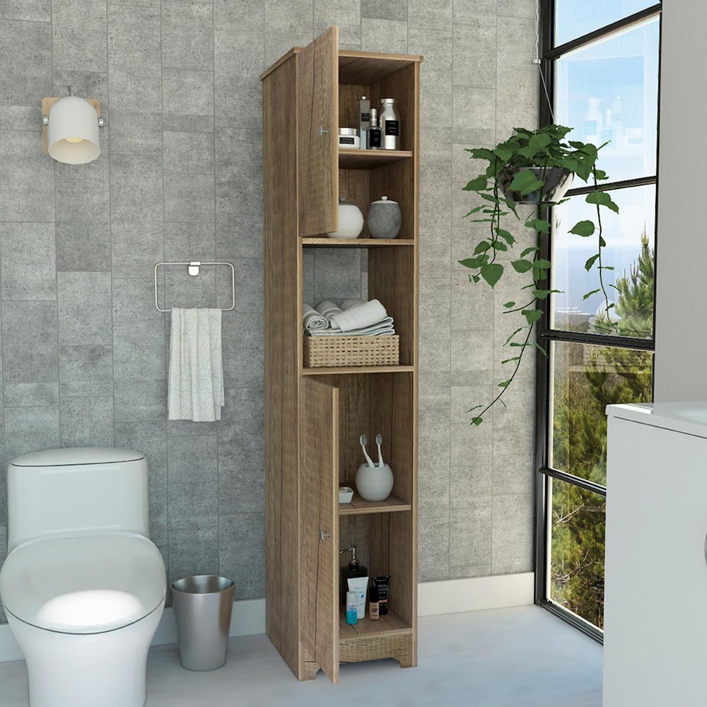 Ibis Linen Cabinet Light Oak MDF. Picture 5